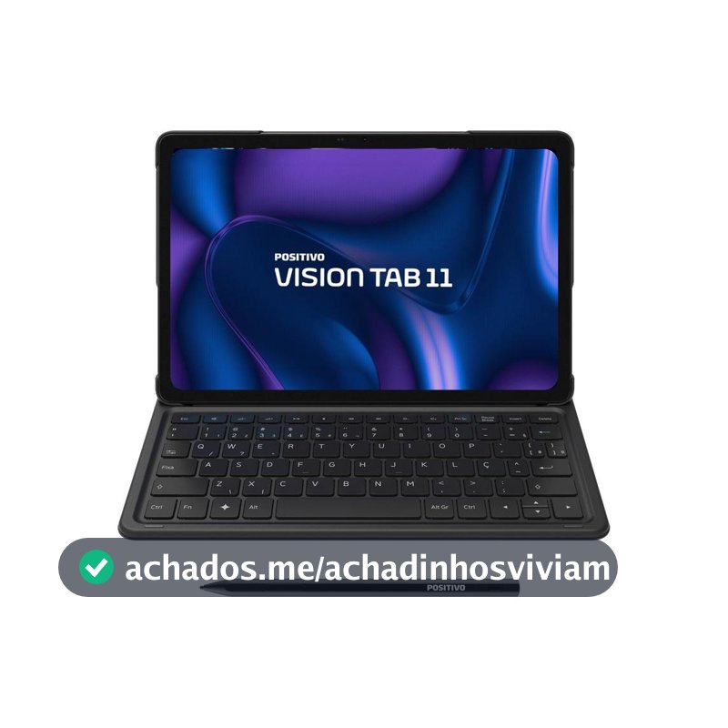 Tablet Positivo Vision Tab com Caneta e Capa com Teclado 4GB RAM 128GB 11" Android 16 UniSOC T606 Octa-Core Wi-Fi 4G