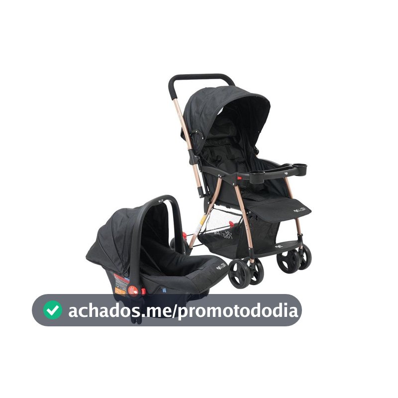 Carrinho de Bebê com Barra Reversível + Bebê Conforto Maxi Baby Youturn até 15kg - Carrinho com Bebê Conforto