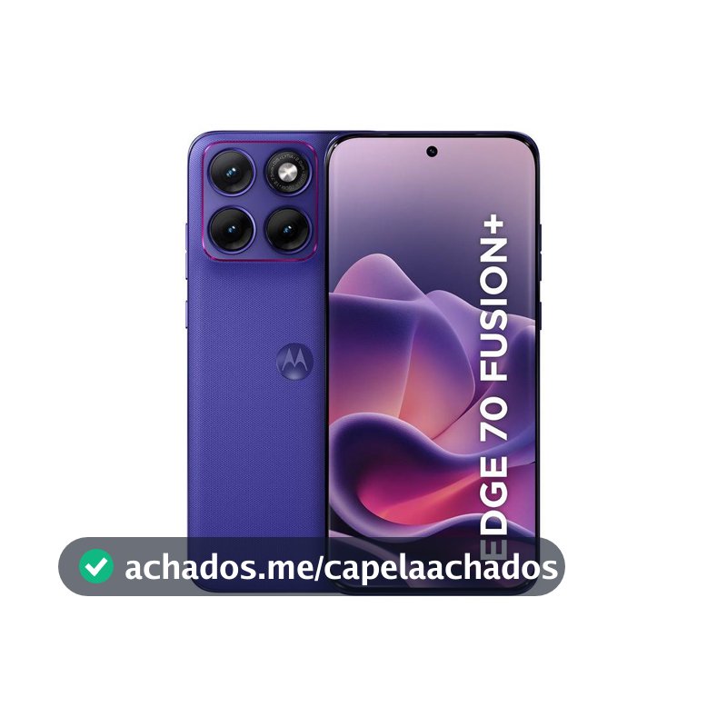 Smartphone Motorola Edge 70 Fusion+ 512GB 5G 12GB RAM+12GB RAM Boost Roxo 6,8" Câm. Tripla Selfie 50MP