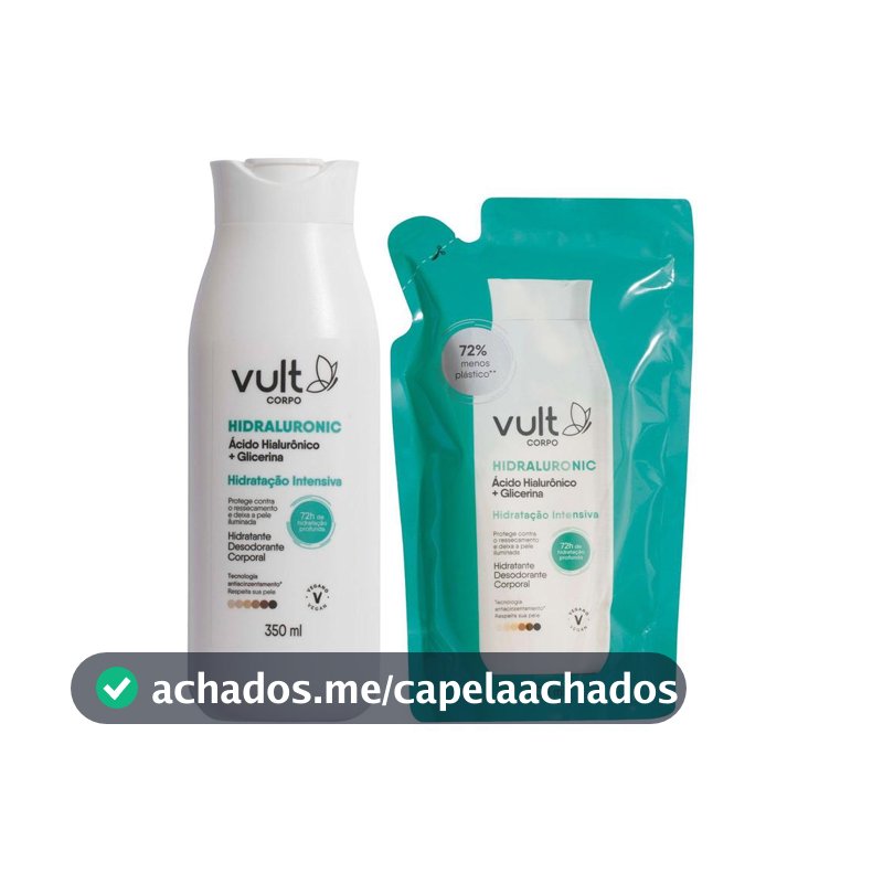 Kit Vult 1 Hidratante Corporal 350ml + 1 Refil Hidratante Corporal 300ml Hidraluronic