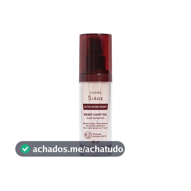 Óleo Capilar Eudora Siàge Ultra Bond Reset 60ml