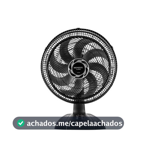 Ventilador de Mesa Mondial Turbo NVT-40-8P-B 40cm 8 Pás 3 Velocidades Preto e Prata - Ventilador de Mesa - Magazine Queropromolulu
