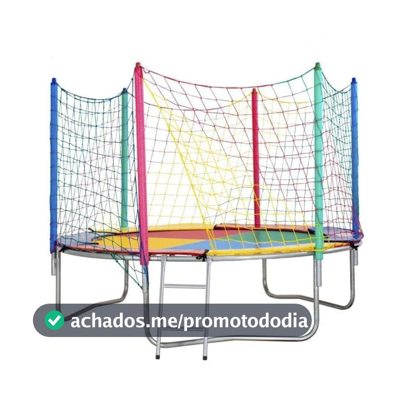 Cama Elástica 2,44m ChicoPlay Lona Colorida Nacional