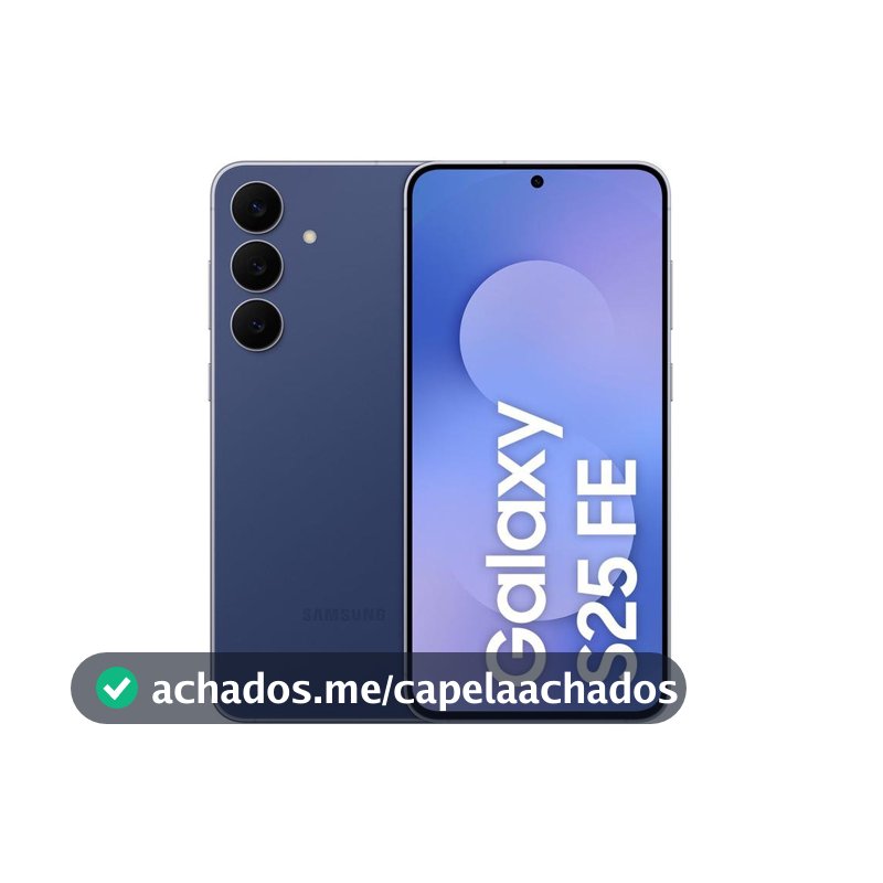 Celular Samsung Galaxy S25 FE 128GB 5G 8GB RAM Azul Marinho 6,7" Câm. Tripla + Selfie 12MP