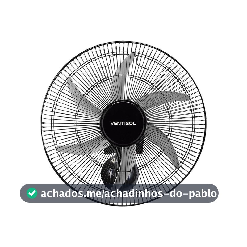 Ventilador De Parede Ventisol 6 Pás Steel 50cm 200w Bivolt