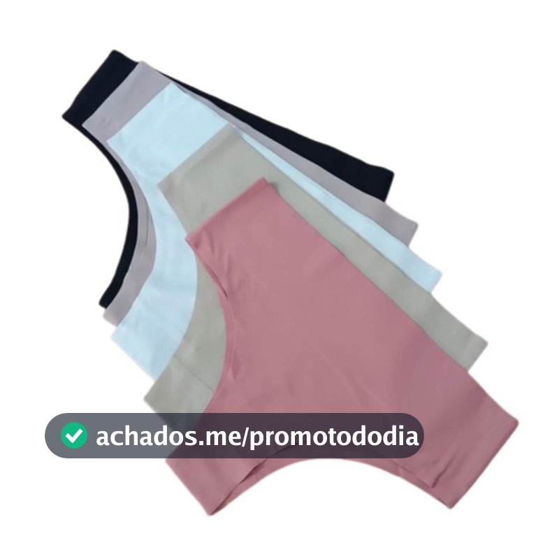 Kit 6 Calcinhas sem costura Cós Alto Corte a Laser Não Marca Cós Duplo Compressão Cintura Alta