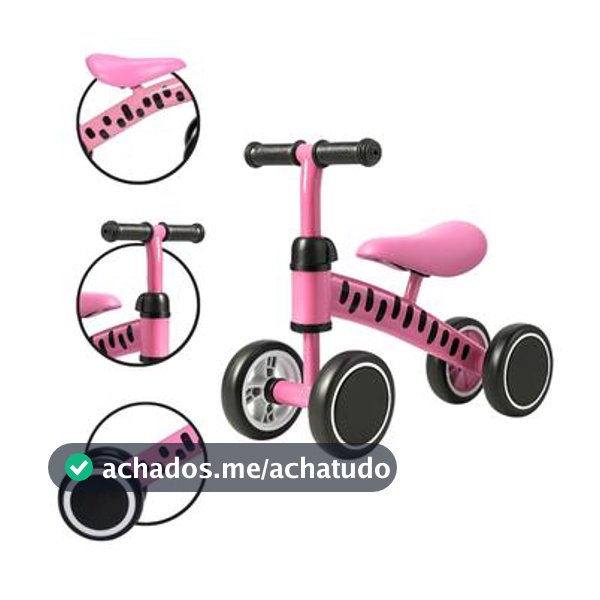 Bicicletinha Sem Pedal De Equilíbrio Andador Infantil Bebê - Brinq Kids - Quadriciclo Infantil