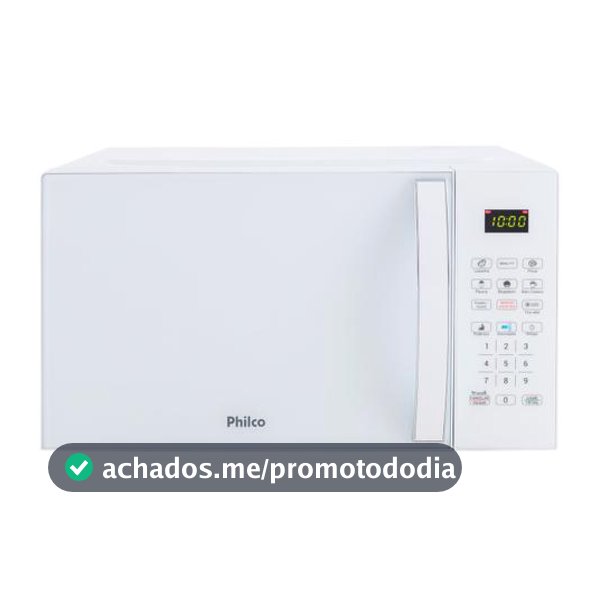 Micro-ondas Philco 20L Multifunções Limpa Fácil PMO23BB Branco