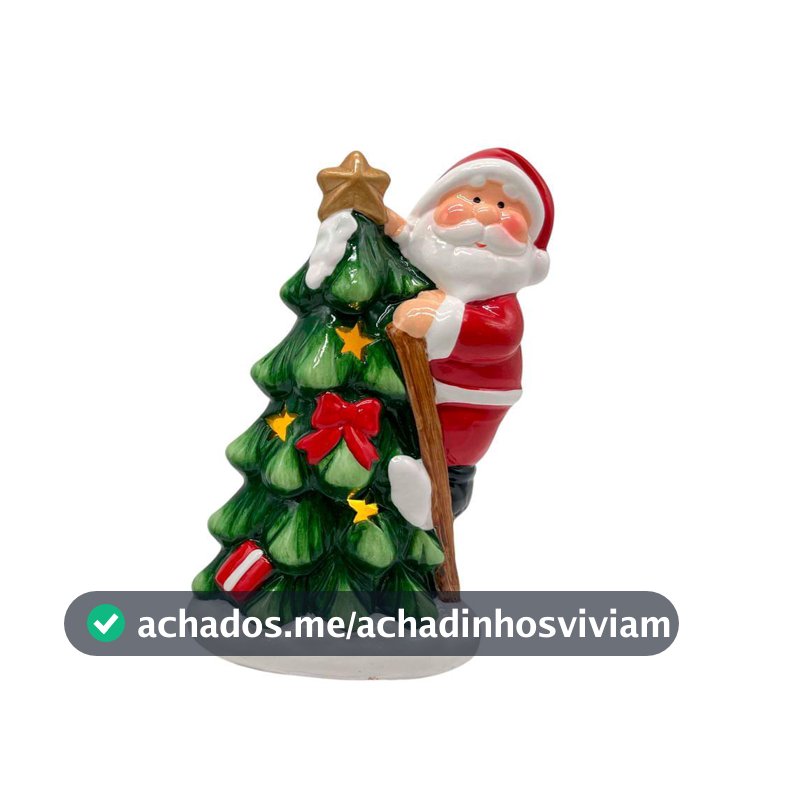 Enfeite Natalino Ceramica Papai Noel Na Arvore - Niazitex - Decoração de Natal para Casa - Magazine In_2936609