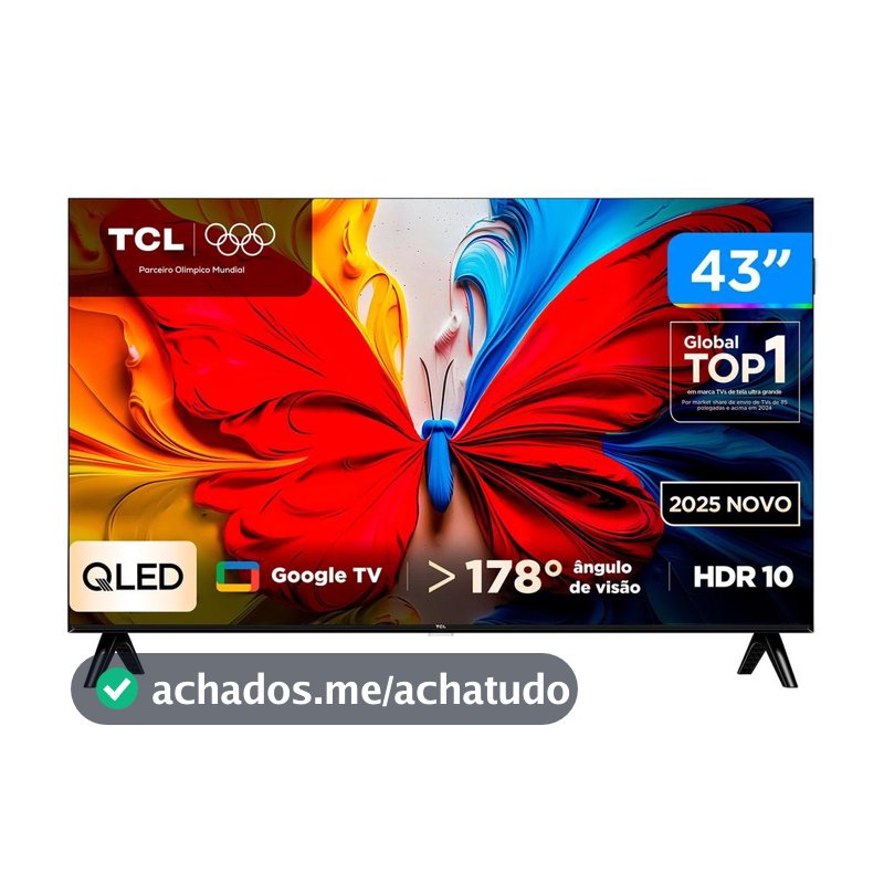 TV 43" TCL Full HD QLED 43S5K Google TV 2 HDMI - TVs