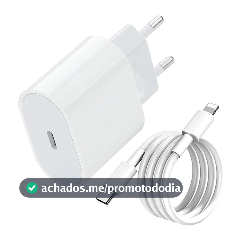 Carregador Turbo Fonte 20w Usb-c+ Cabo Compatível com iPhone  11 12 13 14 Pro X XR XS