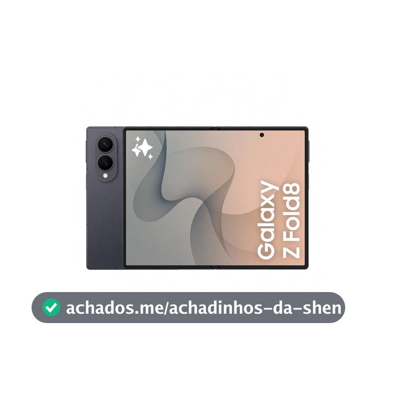 Celular Samsung Galaxy Z Fold8 256GB 12GB RAM Preto 7,6” Câm. Traseira 50+50MP Frontal 10M - Galaxy Z Fold 8