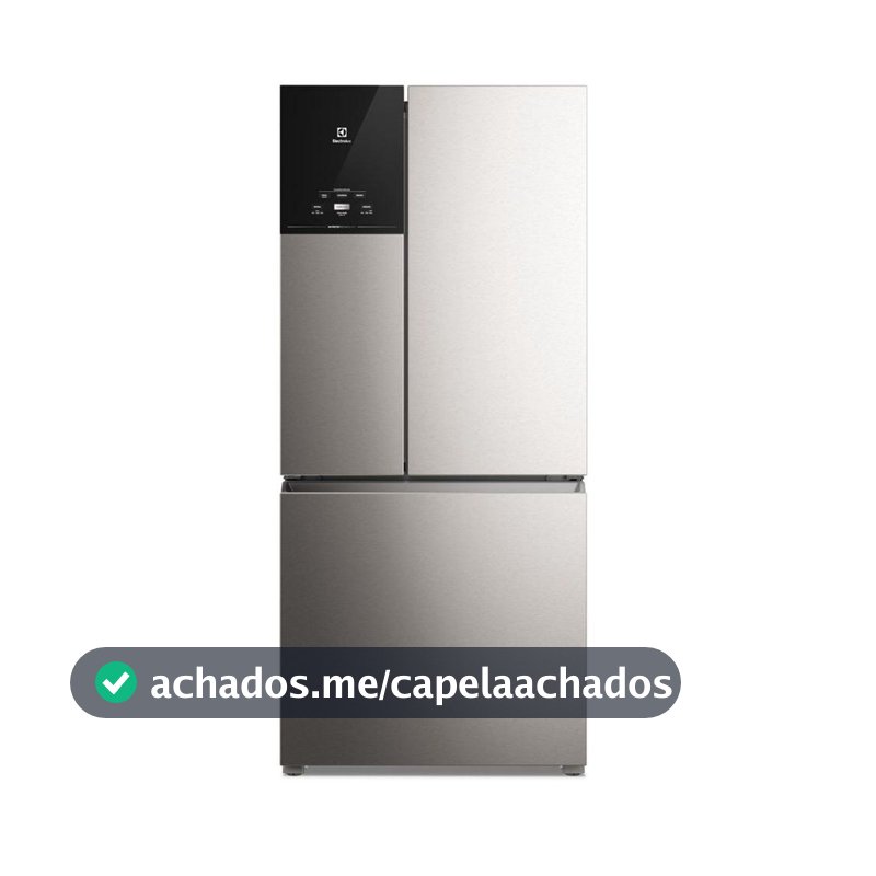 Geladeira Electrolux Frost Free Inverter 596L AutoSense 3 Portas Cor Inox Look IM8S