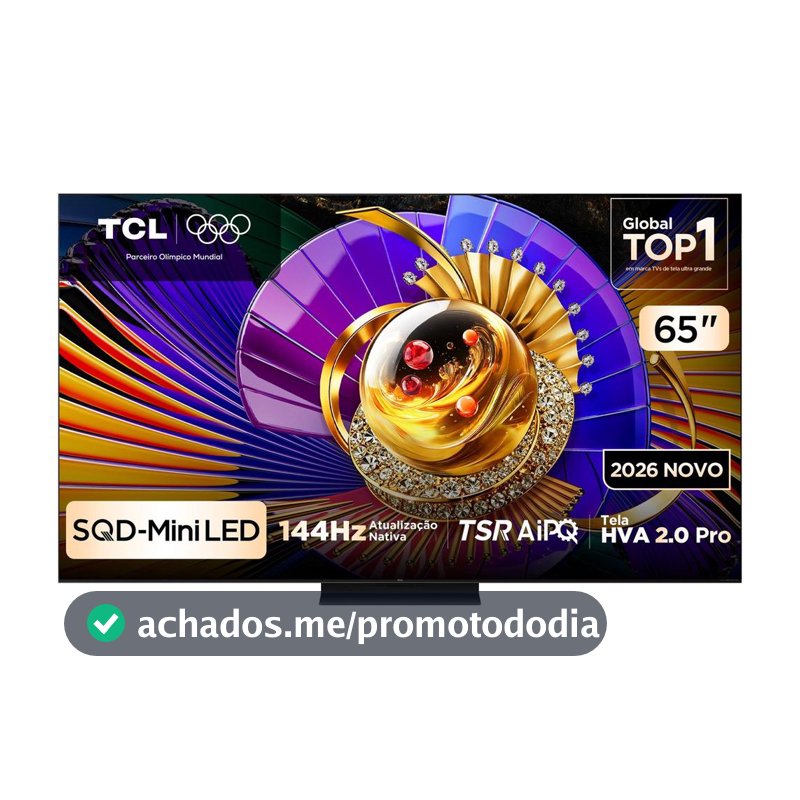 Smart TV 65" TCL 4K UHD SQD-Mini LED 65C7L Google TV 2026