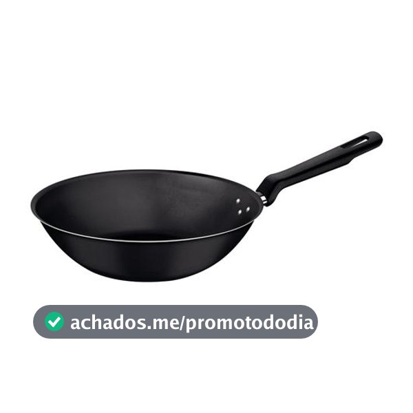 Panela Wok Tramontina Alumínio Antiaderente Starflon Max Loreto Grafite 24cm - Panela Wok