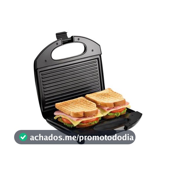 Sanduicheira Grill 2 Em 1 Elgin Brunch Time Antiaderente 800W Preta 220V - Sanduicheira / Sanduicheira Grill