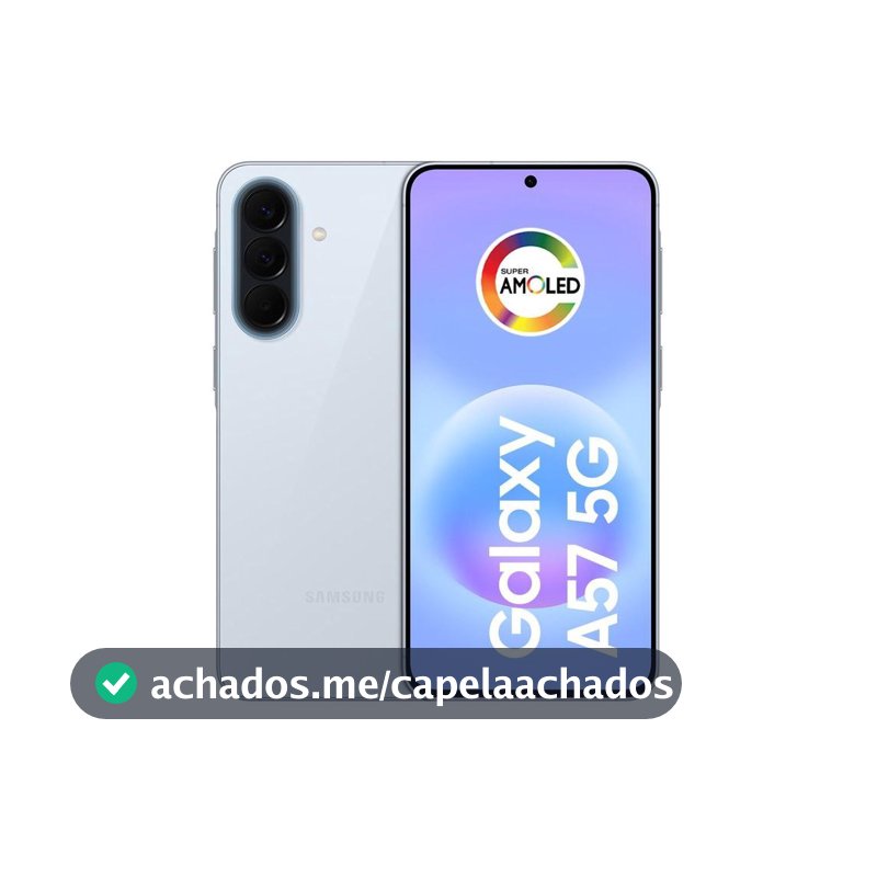 Celular Samsung Galaxy A57 256GB 5G 8GB RAM Azul Claro 6,7" Câm Tripla + Selfie 12MP