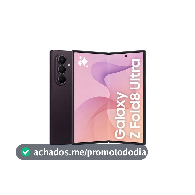 Celular Samsung Galaxy Z Fold8 Ultra 256GB 12GB RAM Roxo Escuro 8” Câm. Traseira até 200 MP + Frontal 10M