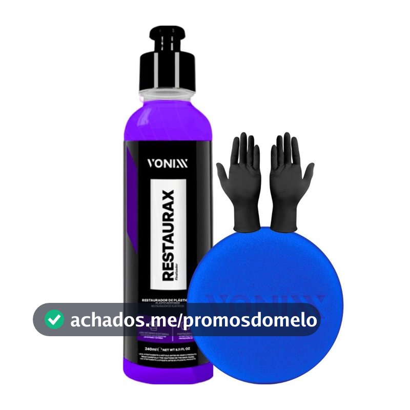 Restaurador De Plásticos Automotivo Brilho e Proteção Restaurax Vonixx - Limpeza Automotiva - Magazine Dgbrpromo
