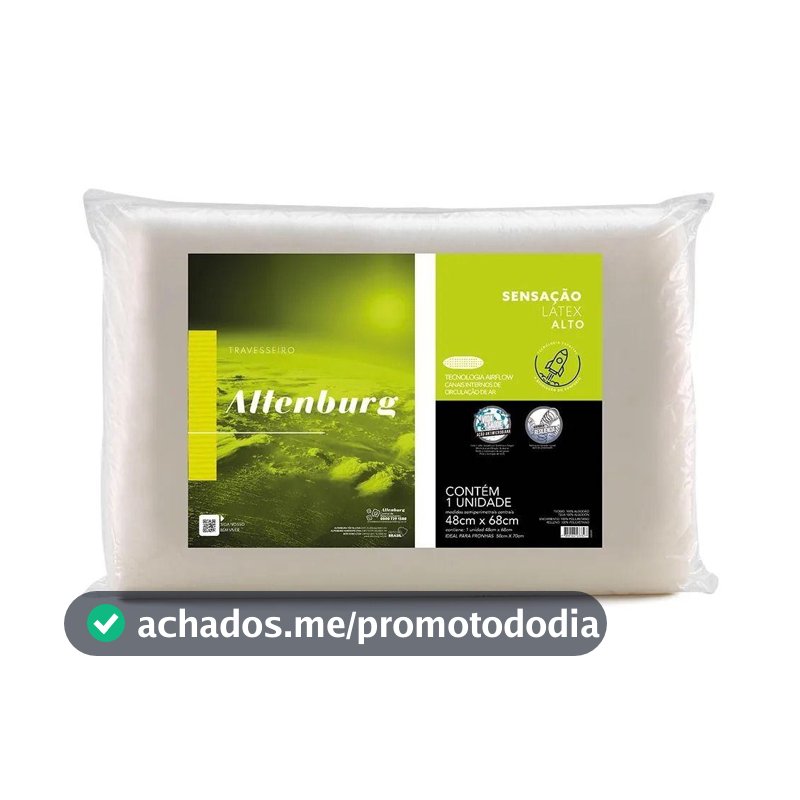 Travesseiro Altenburg Sensação Látex Alto 48x68cm Marfim