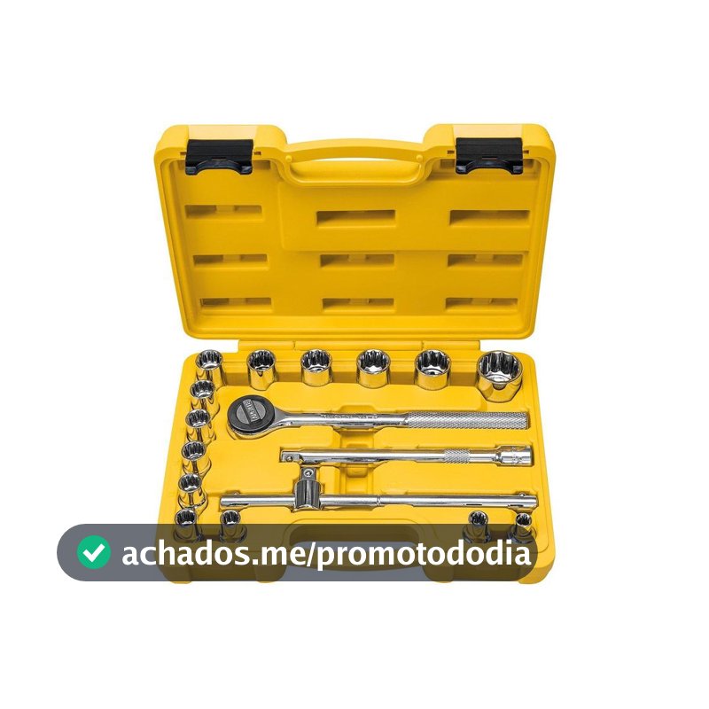 Jogo de Soquetes Estriados 1/2” 17 Peças Tramontina Maste