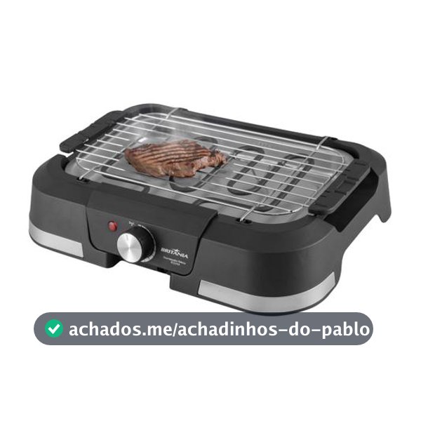 Churrasqueira Elétrica De mesa Britânia 1500W de potência BCQ10A