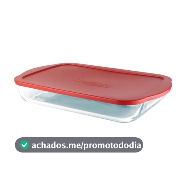 Travessa de Vidro com Tampa Retangular 41x6,5x26cm Pasabahce Borcam - Travessa / Refratário - Magazine Aliadnestorch