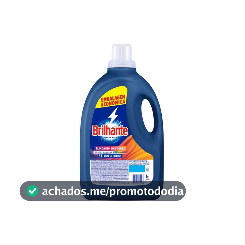 Brilhante Lava Roupas Líquido Limpeza Total 5 L