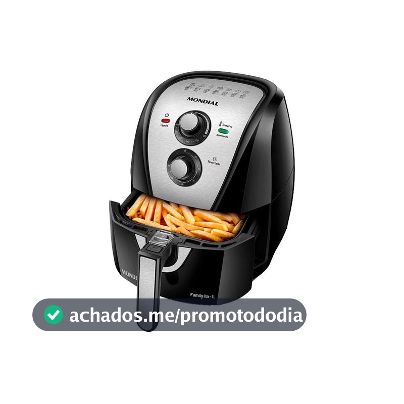 Air Fryer Mondial Family AFN-40-BI Preto e Inox 4L com Timer
