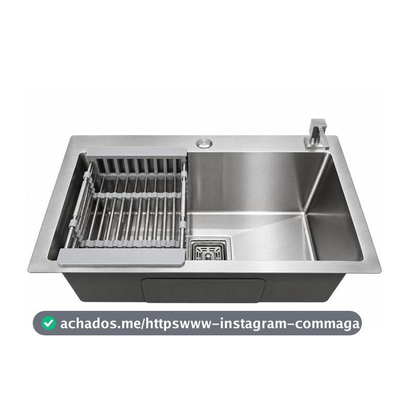 Cuba Cozinha Gourmet Quadrada Aço Inox 304 Escovada 60x40cm Com Acessórios Stillus Home