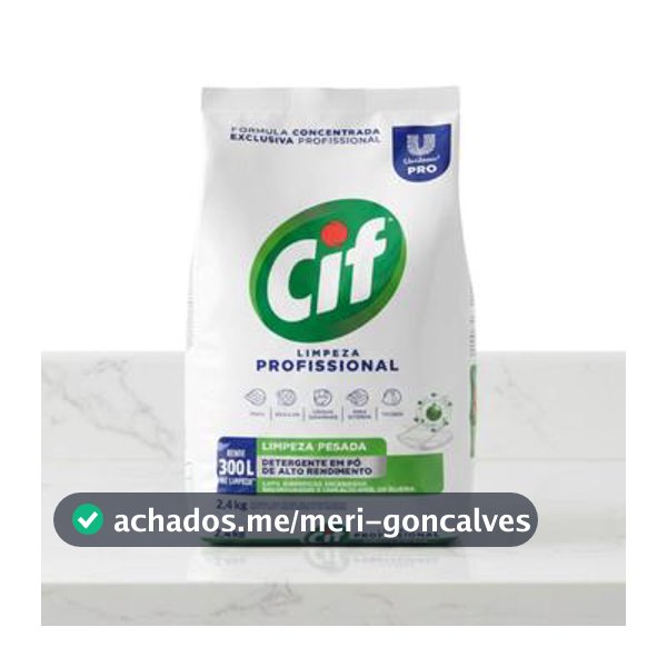 Limpador Pó Limpeza Pesada Cif Pro Pacote 2,4kg