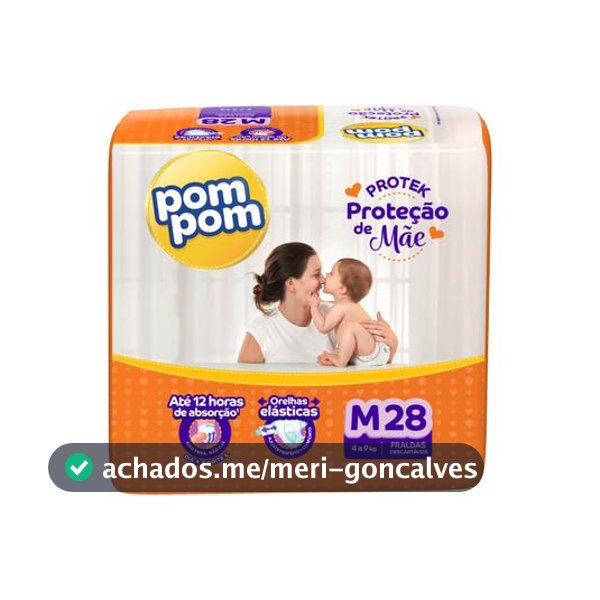 Fralda Pom Pom Protek Proteção de Mãe Jumbo