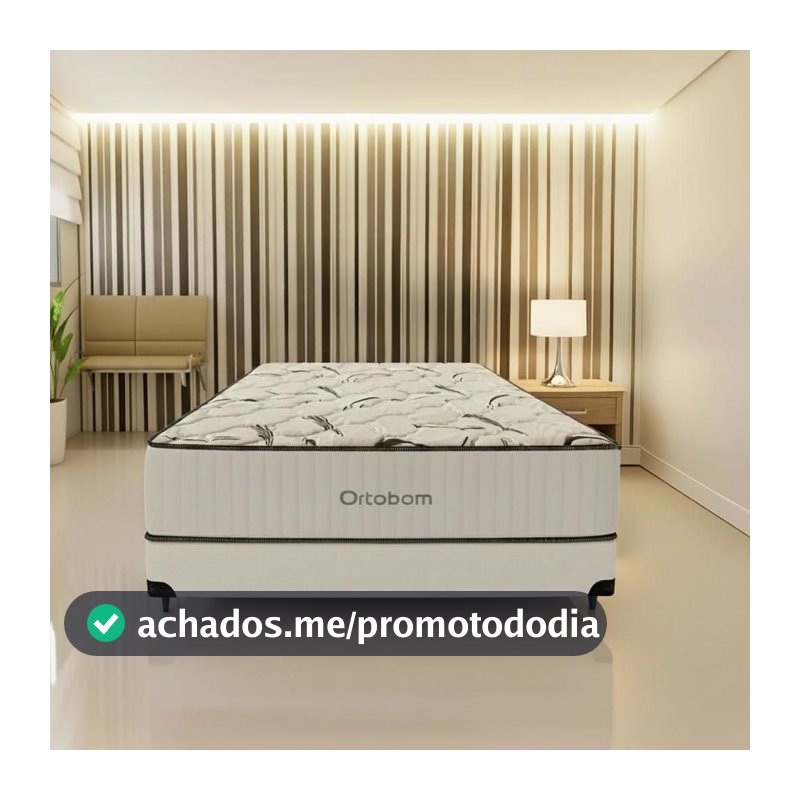 Cama Box e Colchão Highfoam Super King (193x203) - Ortobom