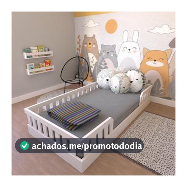 Cama Infantil Montessoriana Solteiro Cori Yescasa Branco