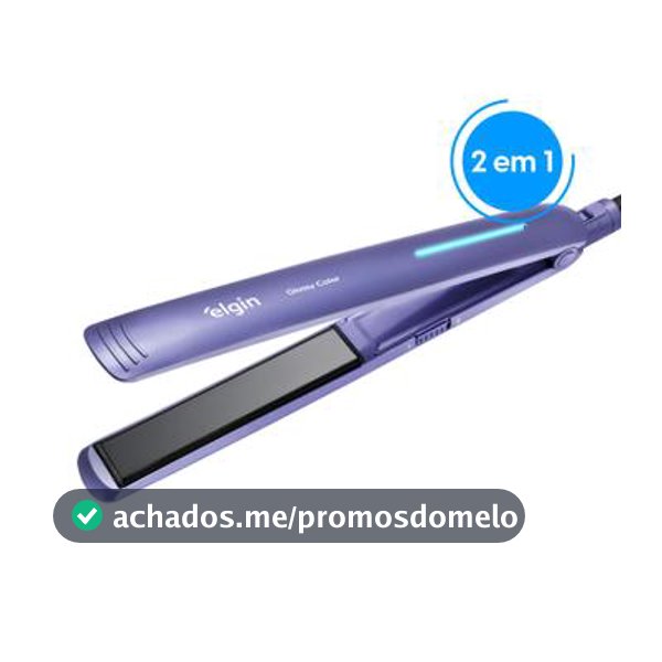 Prancha Alisadora Chapinha Elgin Glossy Color Bivolt 230C Tourmaline Íon -