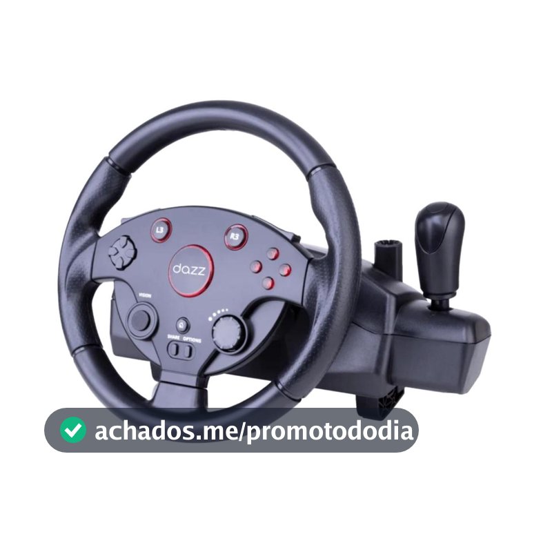 Volante Force Driving Dazz Compatível com PC PS5 e Xbox Com Pedais e Vibração