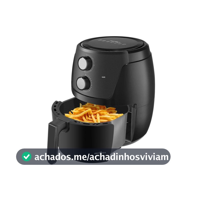 Air Fryer Britânia BFR36A 4,2L Preta 63802129 - Fritadeira sem Óleo / Air Fryer - Magazine Walleskaricardo
