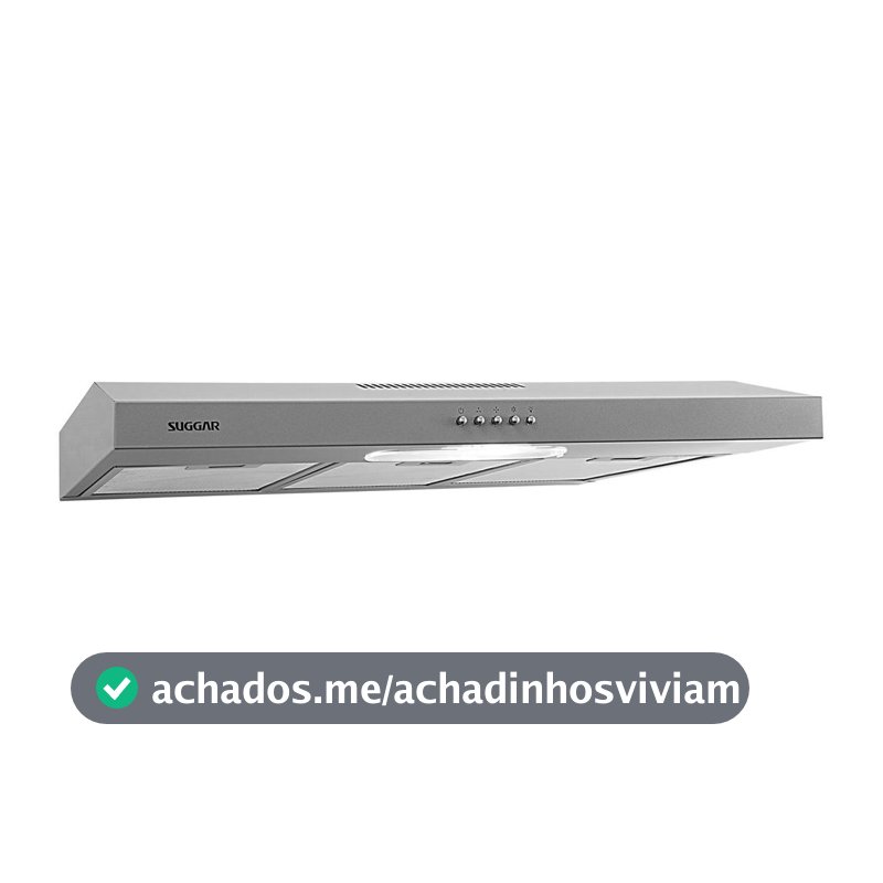 Depurador e Exaustor Suggar Slim 80cm Prata 3 Velocidades Dupla Filtragem