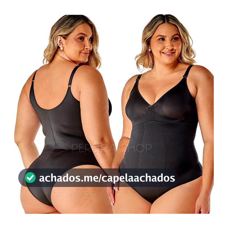 Cinta Body Bory Modelador Plus Size Sem Bojo Média Forte Compressão 351613 - Vi Lingerie - Decoração de Natal para Casa - Magazine In_2936609