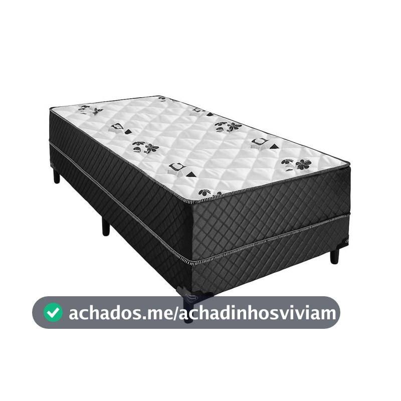 Cama Box Solteiro Conjugada Branca 88x188cm