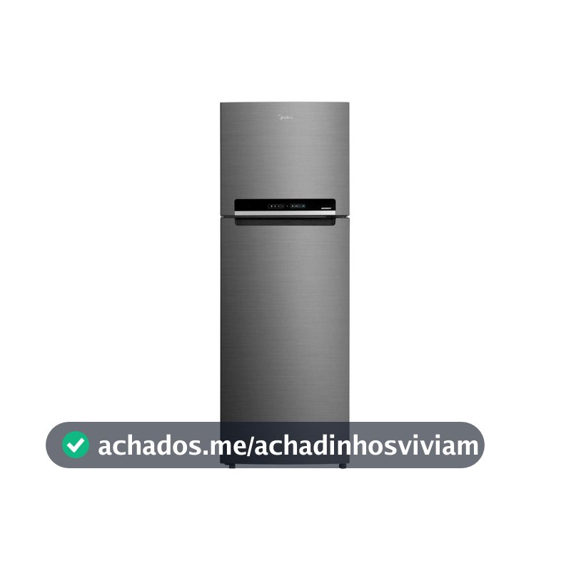 Geladeira/Refrigerador Midea Frost Free Duplex Inox 394L MDRT533EVD461 - Geladeira Duplex