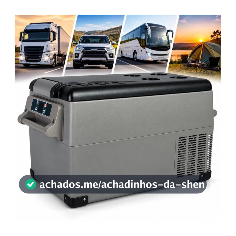 Geladeira Portátil 35l 12v/24v 110v/220v Ônibus Caminhão