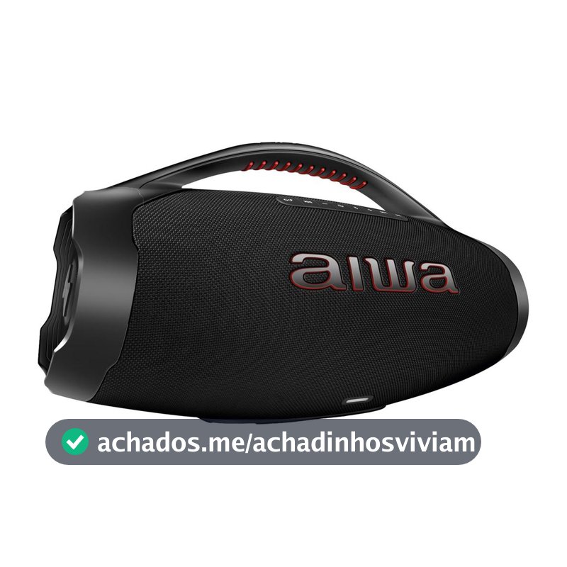 Caixa de Som Aiwa Boombox Plus AWS-BBS-01-B Bluetooth Amplificada 200W USB