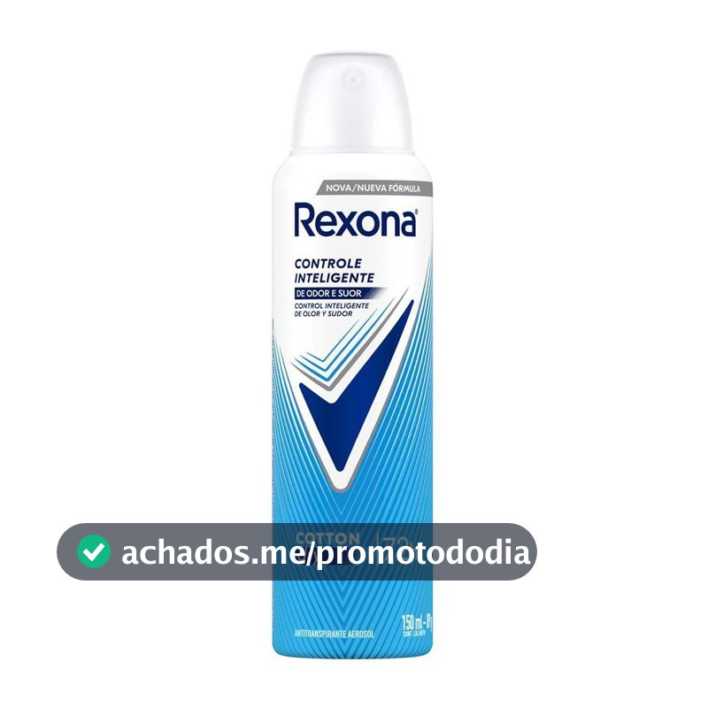 Desodorante Antitranspirante Aerossol Feminino Rexona Cotton Dry 72 horas 150ml