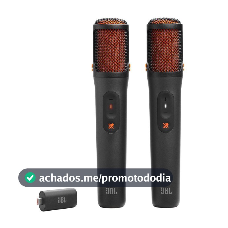Microfone sem Fio JBL EasySing Mics com Remoção Vocal por IA - JBLEASYSINGMICSBR