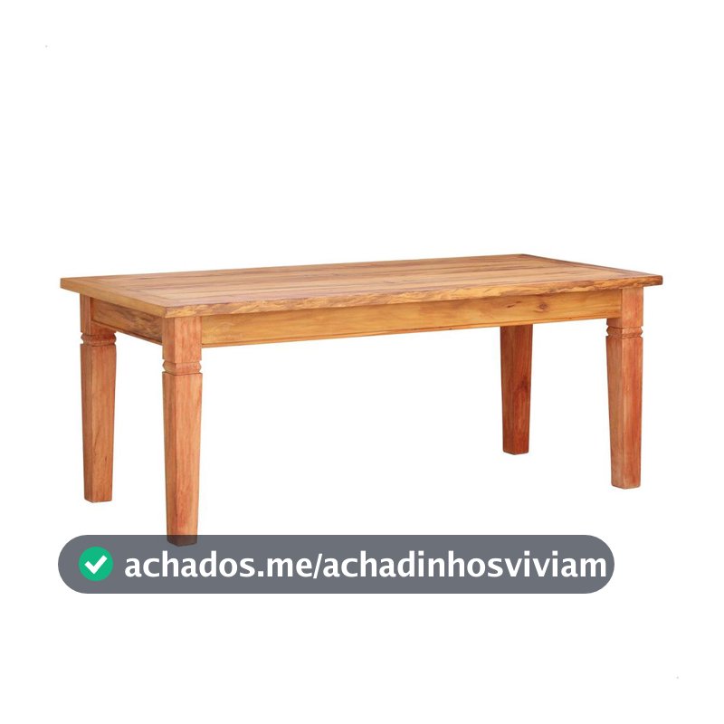 Mesa de Jantar 2,5M Madeira Maciça Envernizada - MHM MOVEIS BRASIL - Mesa de Jantar Avulsa
