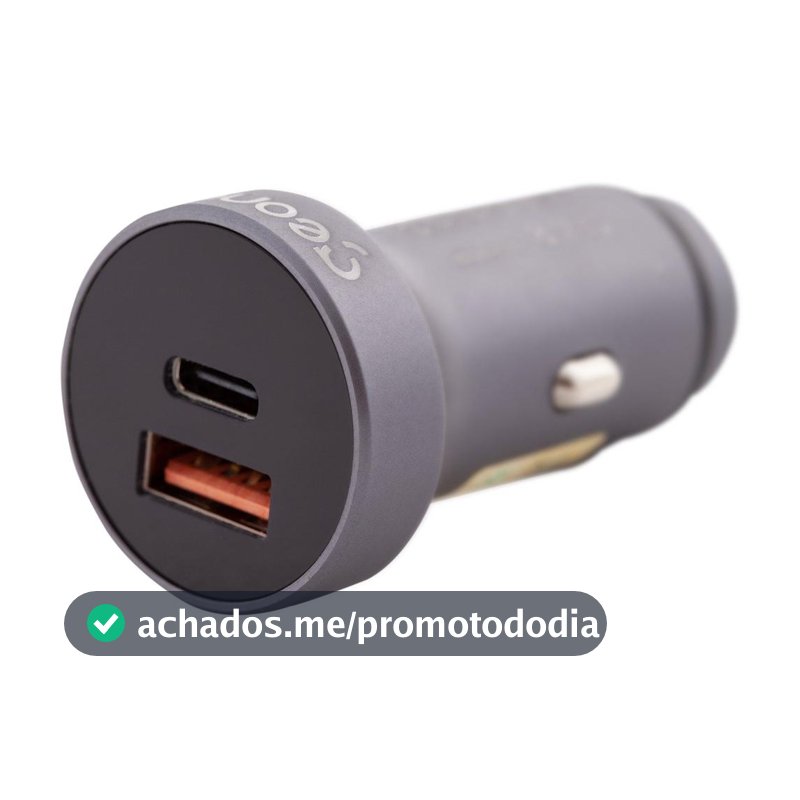 Carregador Veicular Turbo 38W USB-A USB-C