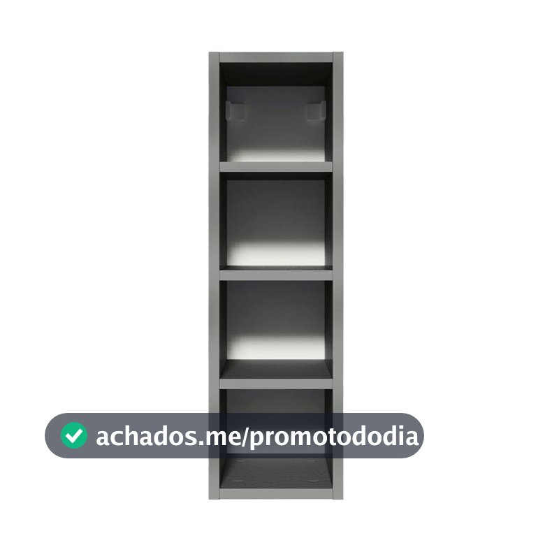 Adega Armário de Cozinha 20 cm com 4 Nichos Cinza Nice Madesa - Adega de Vinho - Magazine Axadinhos99