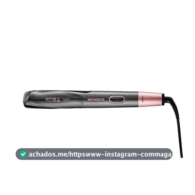 Prancha Alisadora Mondial Bivolt Grey Rose Twist P-29 230
