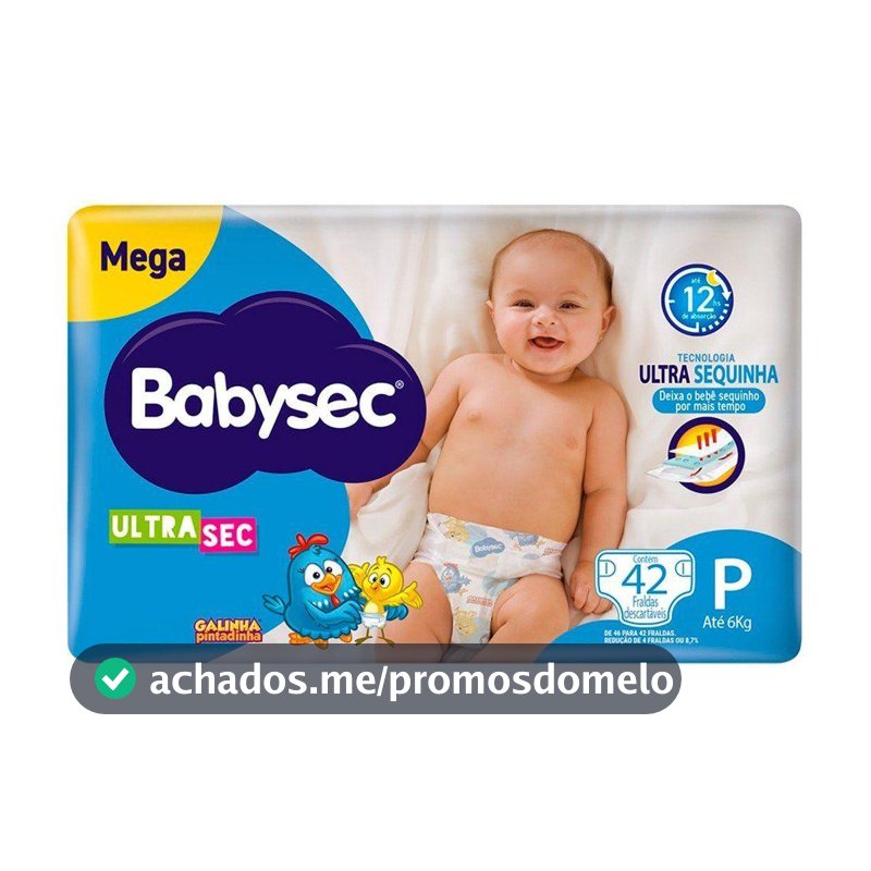 Fralda Babysec Galinha Pintadinha Ultrasec - P 42 Unidades - Fralda Descartável - Magazine Walleskaricardo